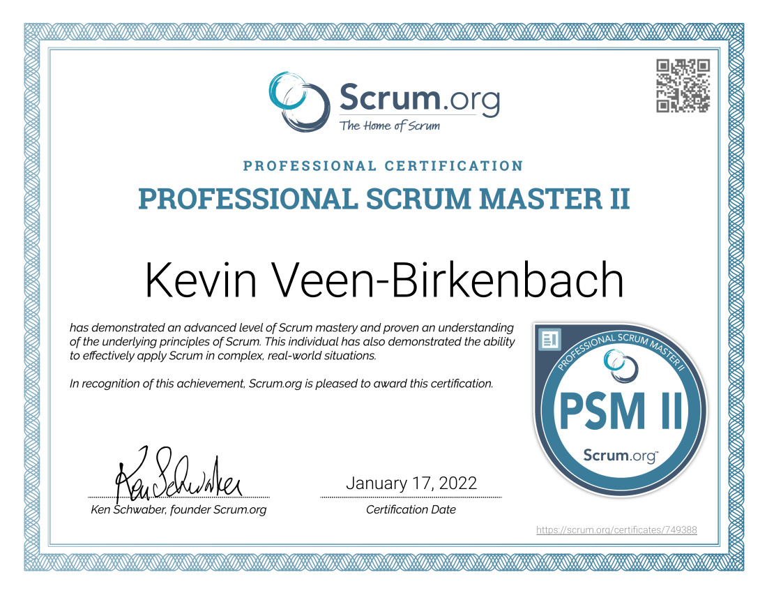 Professional Scrum Master II